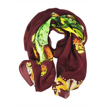 Load image into Gallery viewer, Foulard prickly pears (bourgandy)
