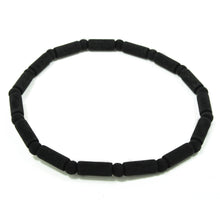 Load image into Gallery viewer, MAN BRACELET IN SMOOTH LAVA FROM ETNA AND CERAMIC. MADE IN ITALY.
