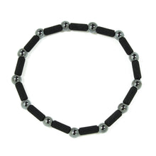Load image into Gallery viewer, MAN BRACELET IN POROUS LAVA FROM ETNA AND HEMATITE. MADE IN ITALY.
