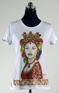 T-SHIRT FOR WOMAN MODEL WITH SICILIAN QUEEN