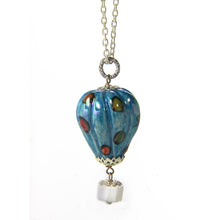 Load image into Gallery viewer, HOT AIR BALLOON WOMAN PENDANT WITH HAND PAINTED CERAMIC. MADE IN ITALY.
