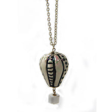 Load image into Gallery viewer, Hot air balloon shaped pendant with hand painted ceramic
