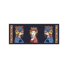 Load image into Gallery viewer, FOULARD FOR WOMEN WITH KING&amp;QUEEN IN SILK CHIFFON WITH ARTISTIC PRINTS THAT COME FROM PAINTINGS.
